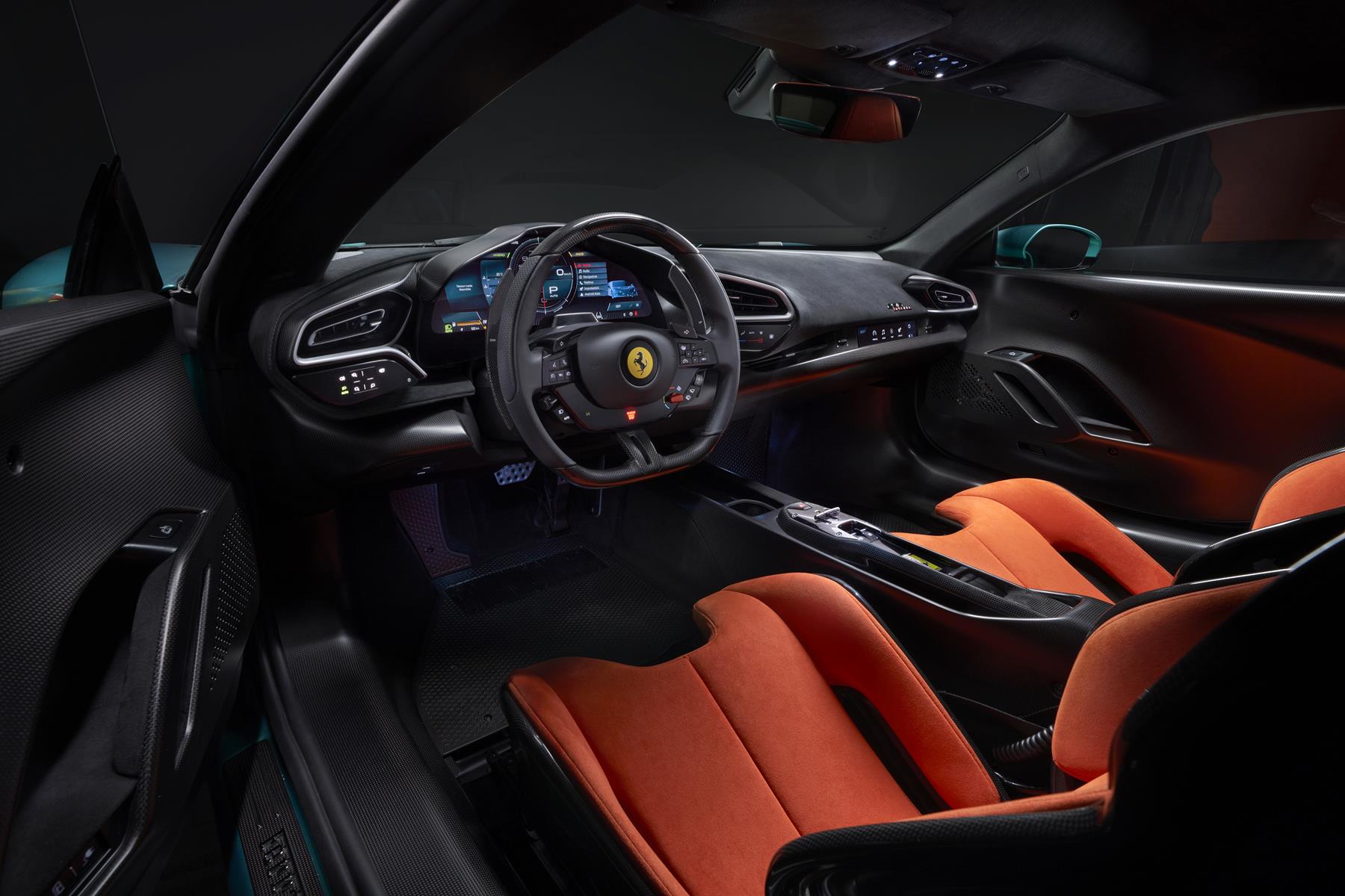 The interior design of the 296 Speciale follows the same philosophy applied in all latest generation Ferrari special versions. The interior design of the 296 Speciale follows the same philosophy applied in all latest generation Ferrari special versions.