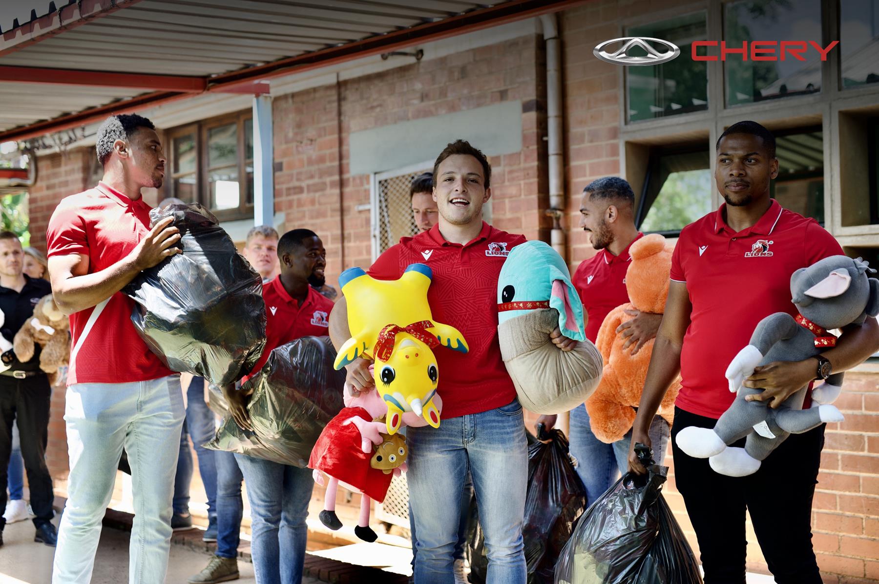 Children score with Lions Rugby and Chery