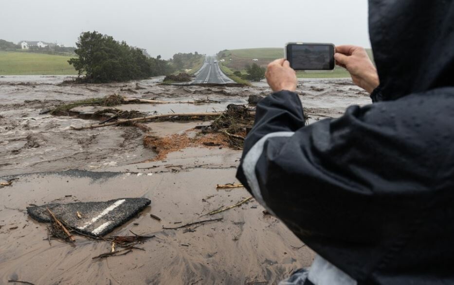 Driving on storm damaged roads 