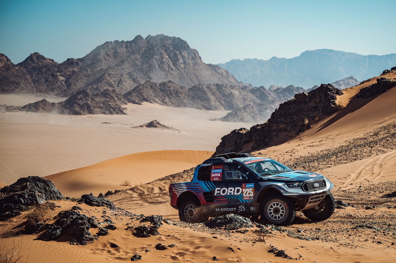 South African competitors and vehicles, impressive performance during first half of extremely tough Dakar Rally