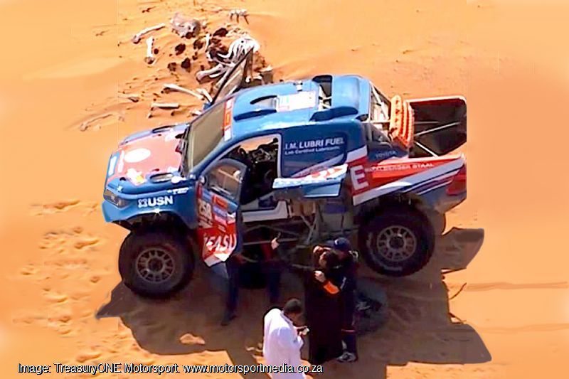 TreasuryONE Motorsport duo retire from gruesome Dakar