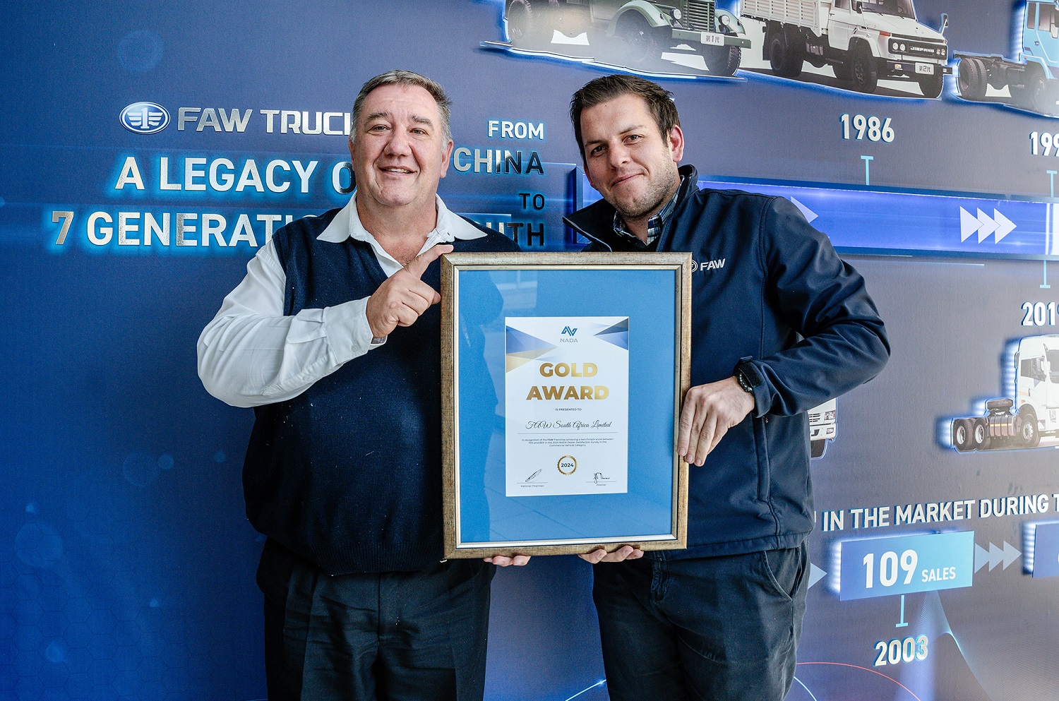 FAW Trucks Southern Africa Clinches Gold At Nada Dealer Awards