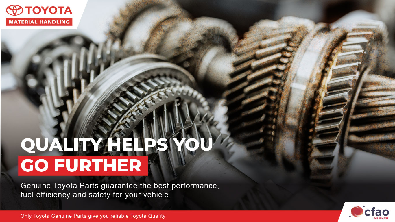 Fitting genuine parts increases operating efficiency and safeguards equipment warranties