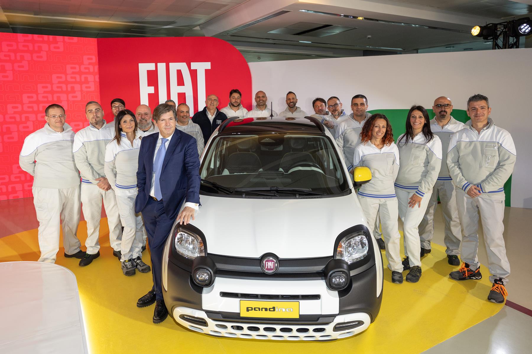 Fiat Pandina celebrates people’s love for the Panda and the production extension at least until 2027 in the Plant of Pomigliano d’Arco, Italy