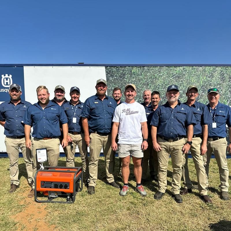 Visitors to NAMPO Score Big with Rugby Star Kwagga Smith at Husqvarna Stand
