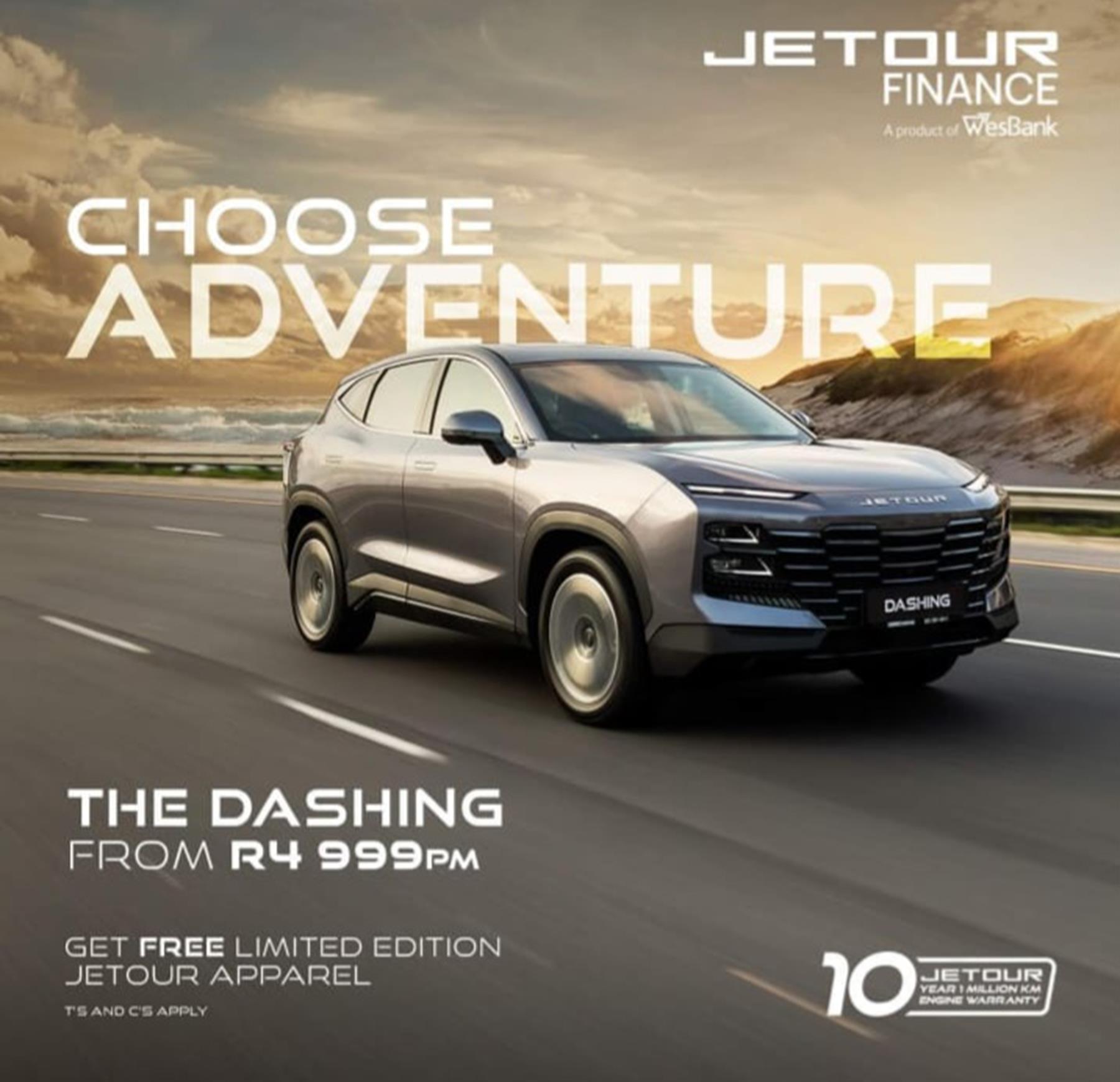 Jetour teams up with Wesbank to launch financing for new affordable luxury suv's