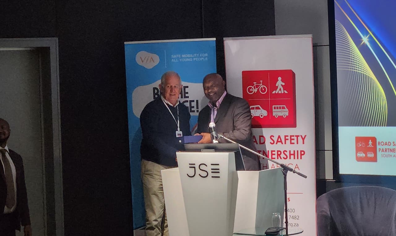 Eugene Herbert receives road safety Lifetime Achievement Award 