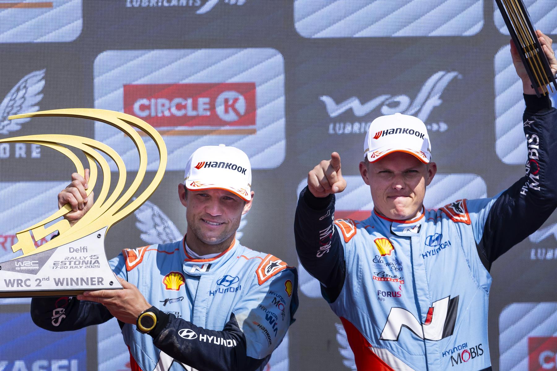 Hyundai Motorsport is Celebrating its Third Double Podium of the Year at Rally Estonia