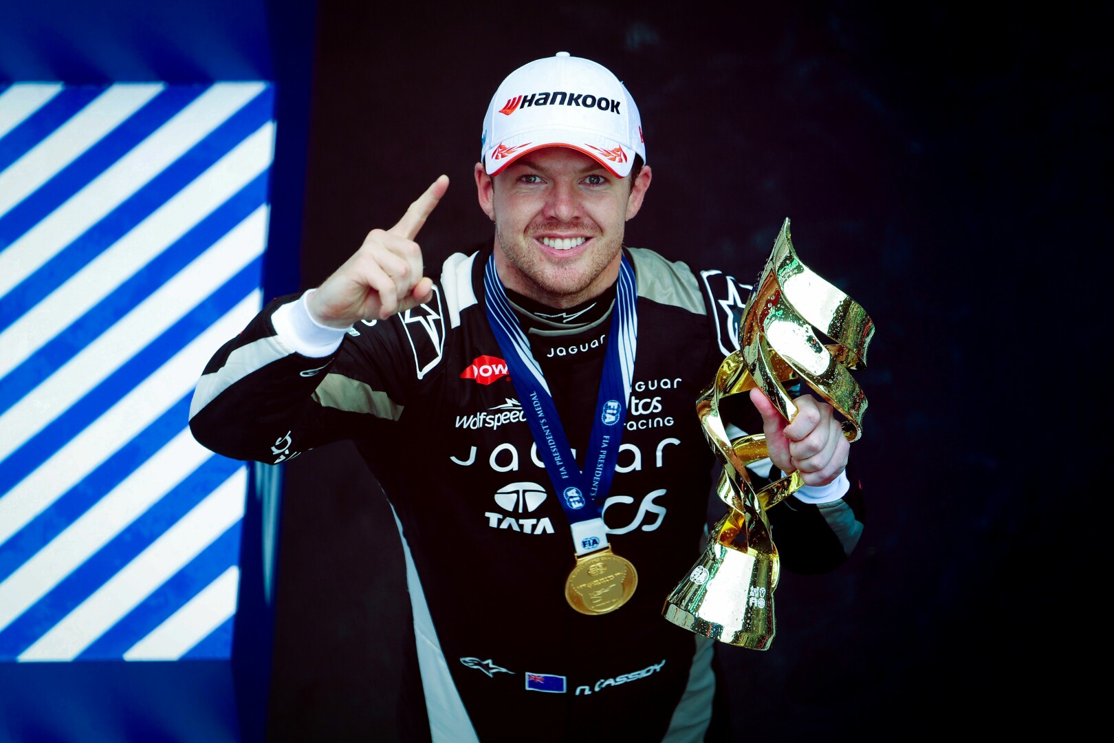 Nick Cassidy, Jaguar TCS Racing driver #37, wins Round 11 of the 2024/25 ABB FIA Formula E World Championship in Shanghai 