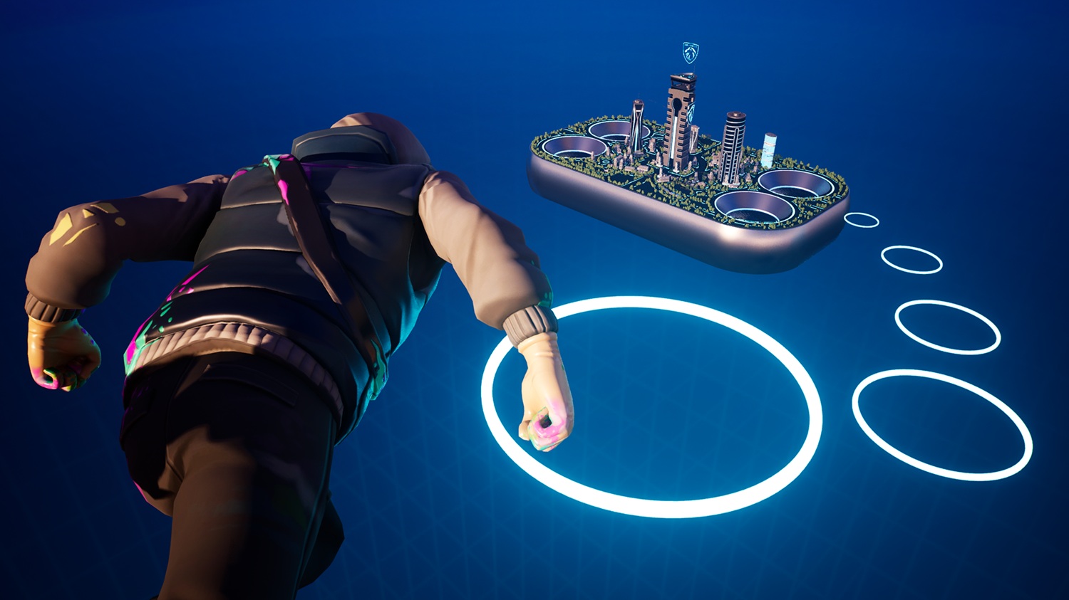 Discover PEUGEOT Polygon Concept in Polygon City,  an island inside the Fortnite universe