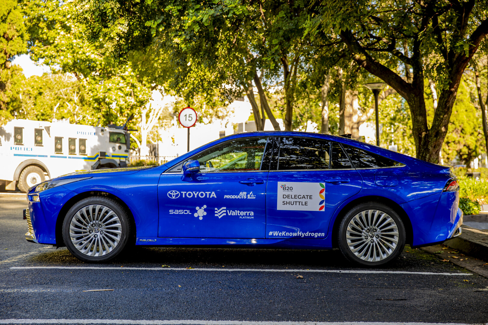 Toyota South Africa Motors showcases hydrogen mobility at B20 Summit with Mirai Chauffeur Service
