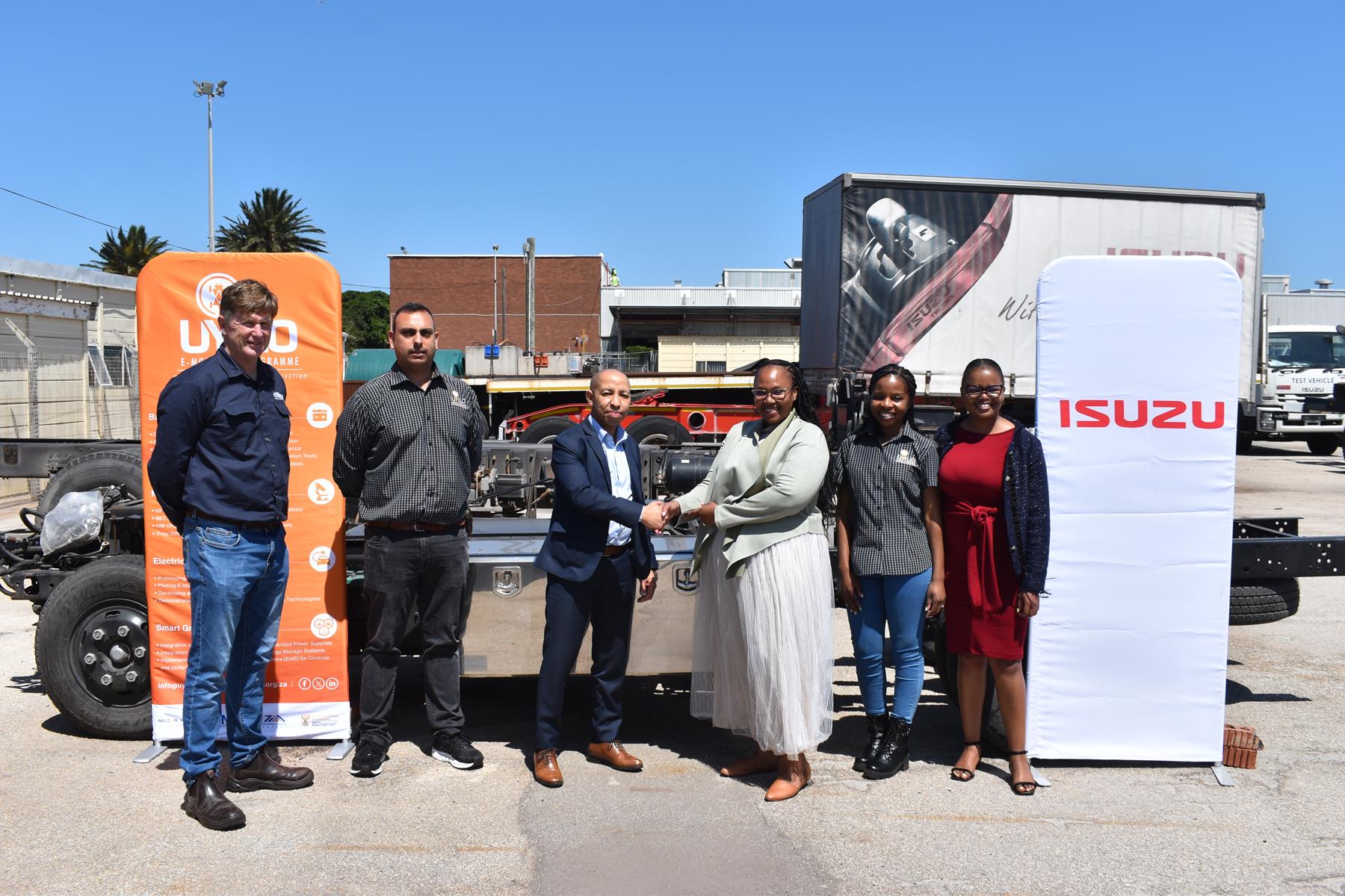 Isuzu Motors South Africa hands over two Electric Trucks to the Nelson Mandela University