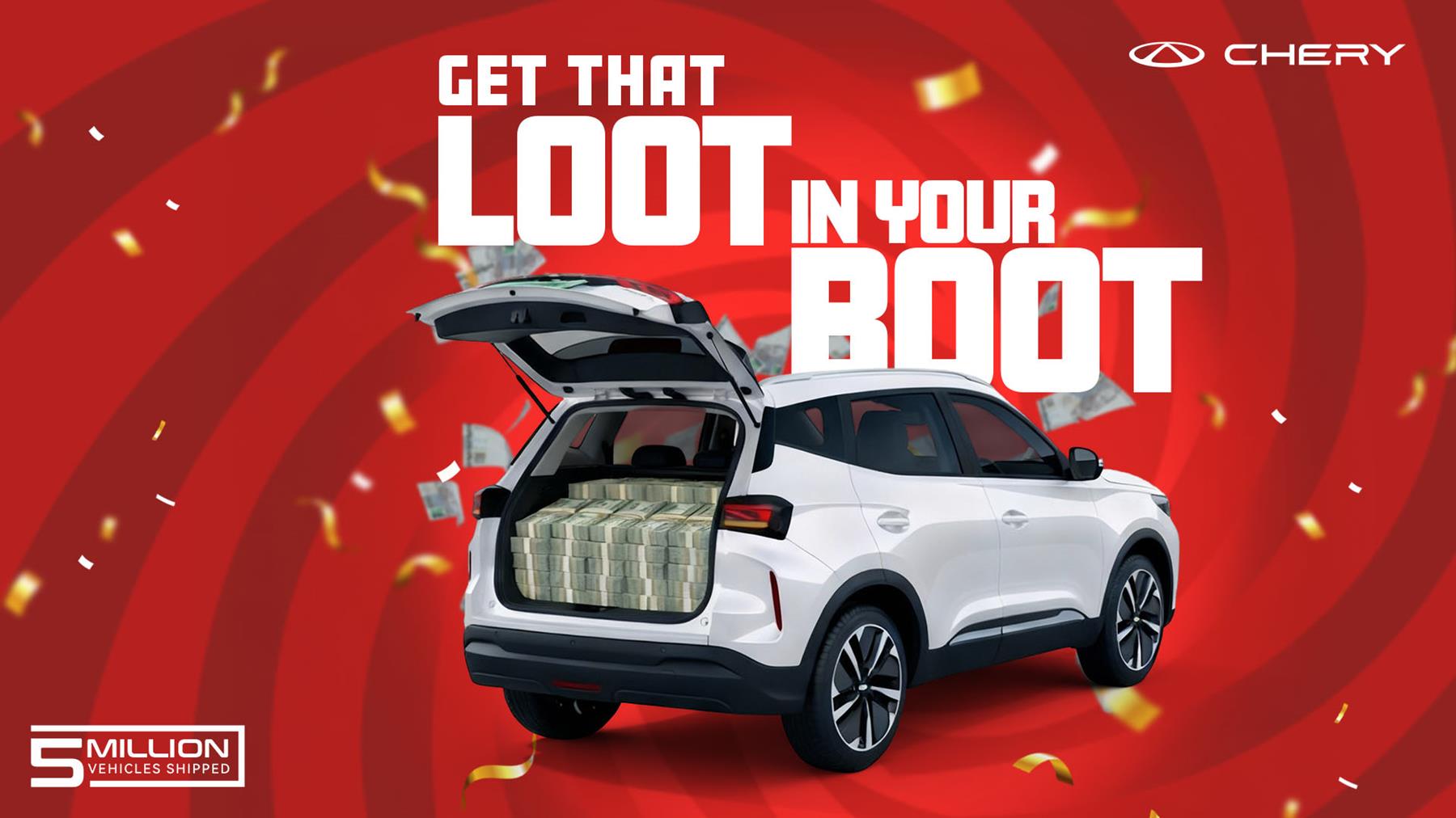 Chery celebrates 5 million global exports with a R1 Million giveaway in South Africa