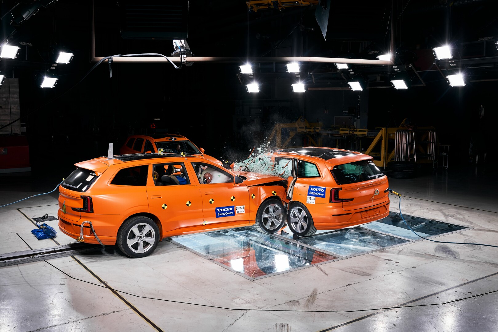 Volvo pushes safety forward with world-first three-car EV crash test 