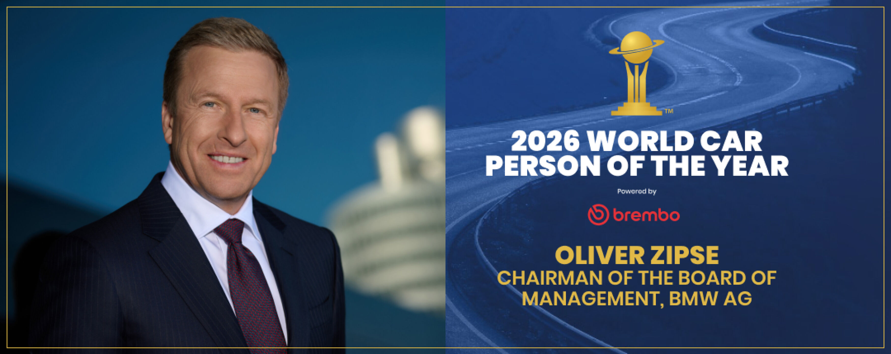 2026 World Car finals powered by BREMBO - BMW's Oliver Zipse is 2026 World Car Person of the Year
