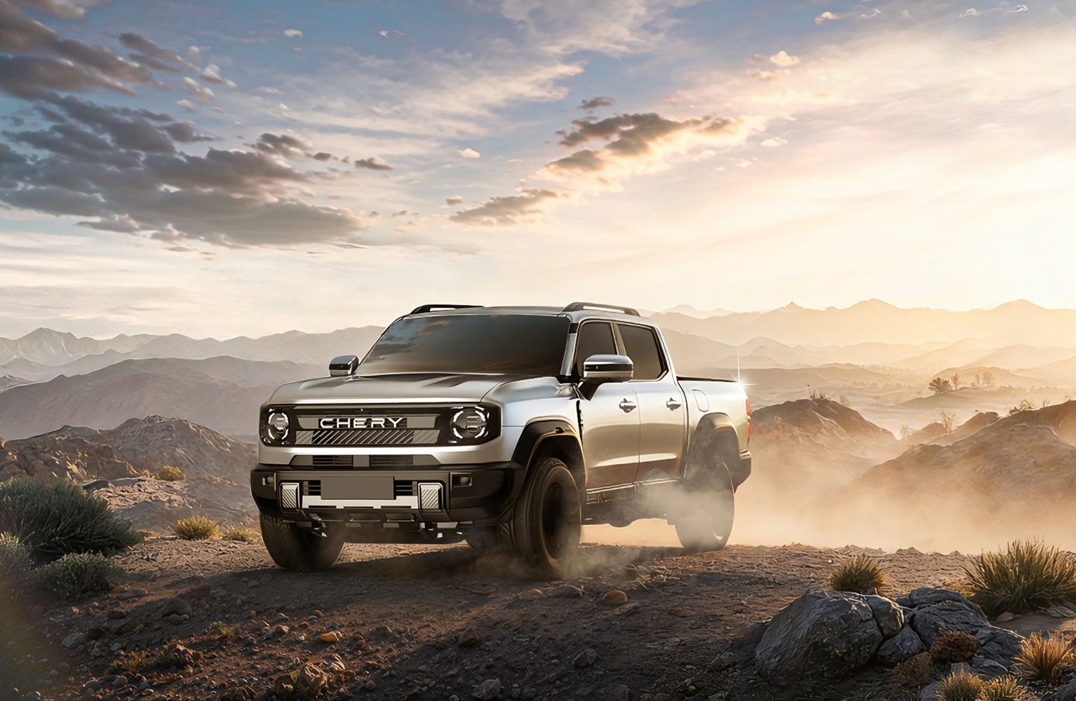 Chery previews all-new double-cab bakkie with segment-first diesel plug-In hybrid powertrain