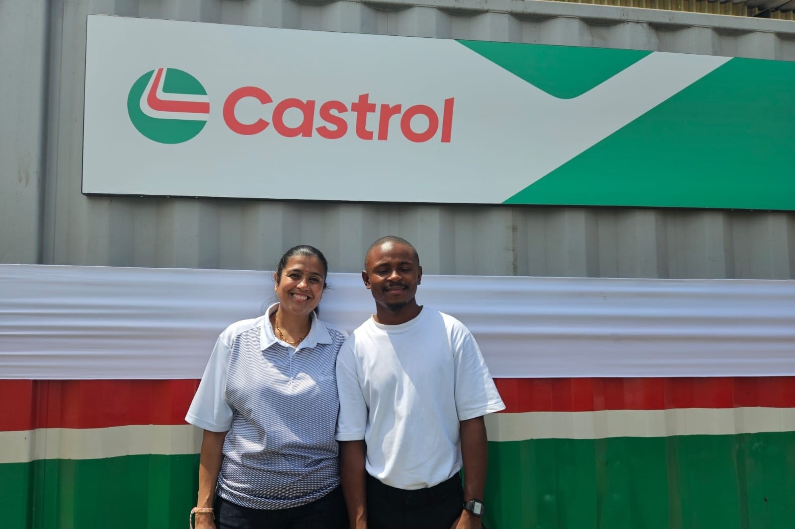 Castrol GTX Hands Over Castrol Branded Container to Durban Mechanic