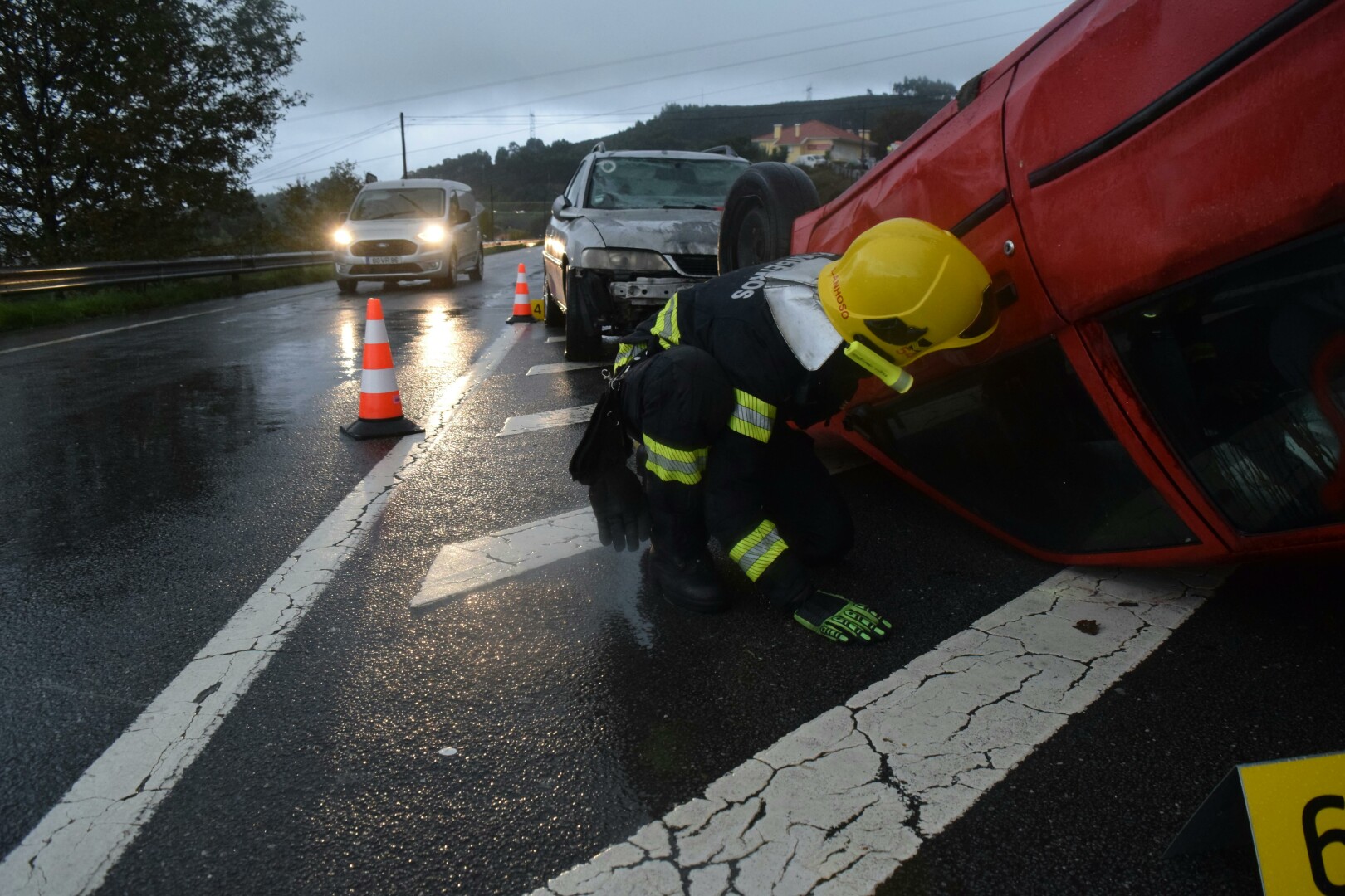 What to do in a head-on collision 