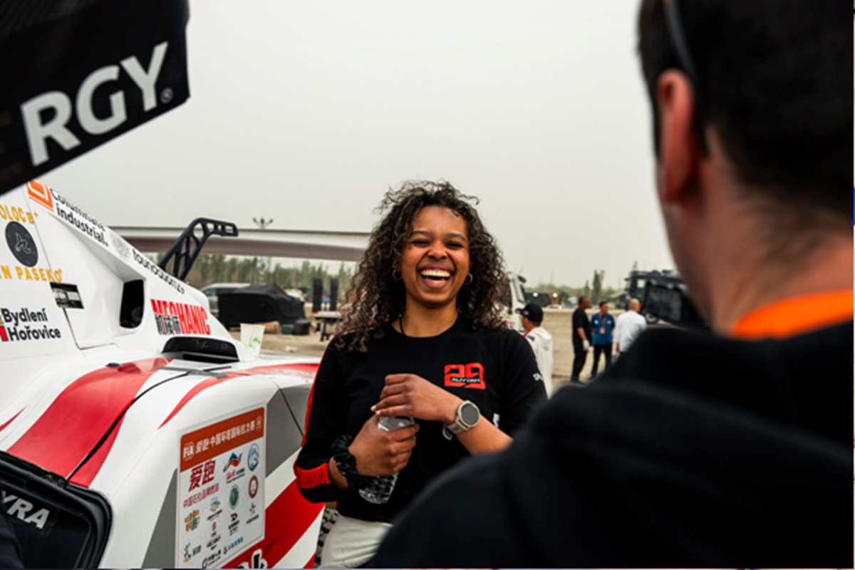 Aliyyah Koloc is fourth overall after one third of the Taklimakan Rally