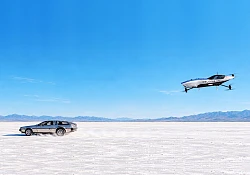 DeLorean takes to the sky: racing at the pinnacle of flying car motorsport as the DeLorean Airspeeder Team